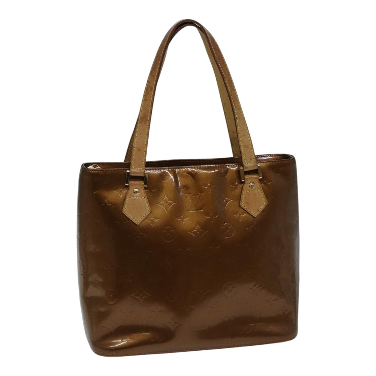 Louis Vuitton Houston Brown Patent Leather Shoulder Bag