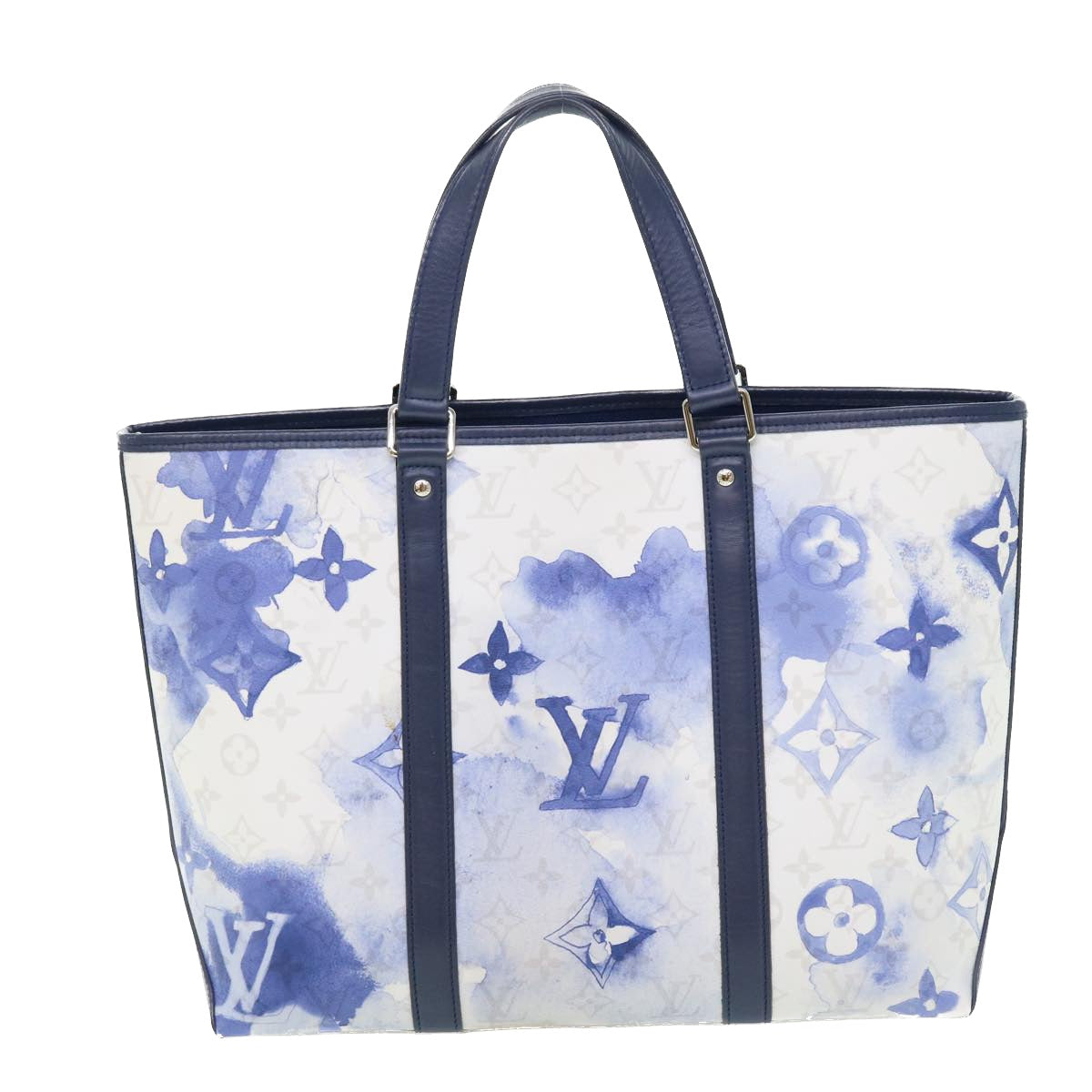 Louis Vuitton Weekend PM Blue Canvas Tote Bag