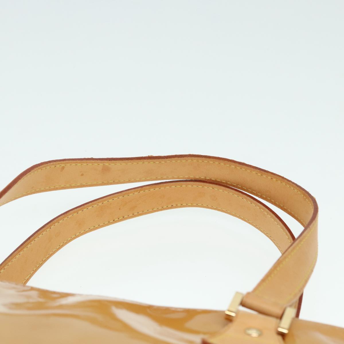 Louis Vuitton Houston Beige Patent Leather Hand Bag