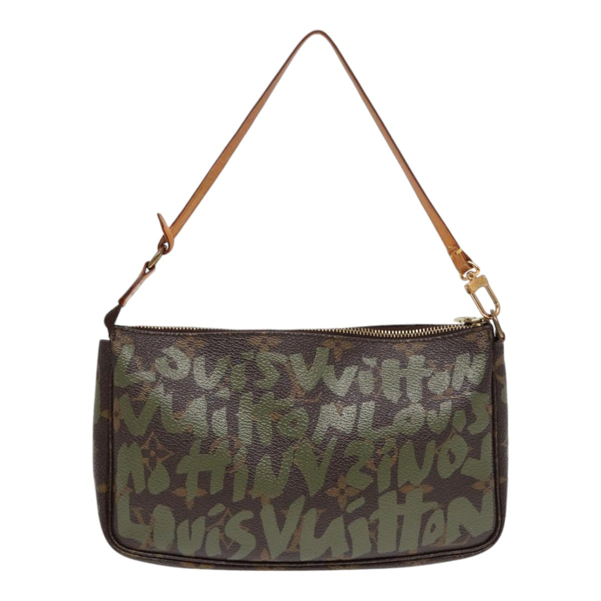 Louis Vuitton Pochette Accessoire Brown Canvas Clutch Bag