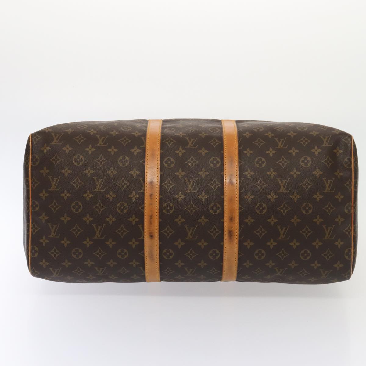 Louis Vuitton Keepall 55 Brown Canvas Travel Bag