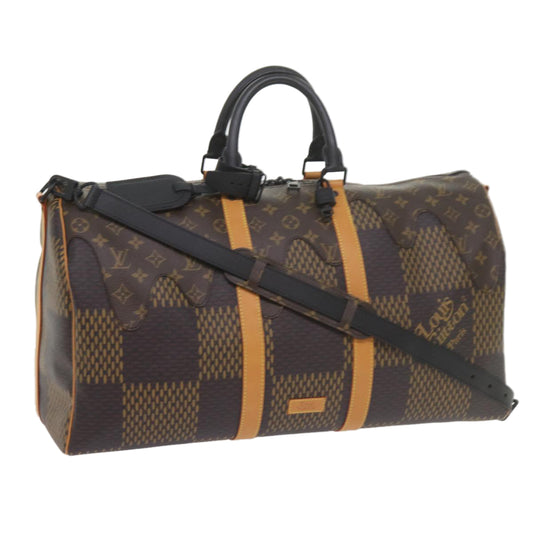 Louis Vuitton Keepall Bandouliere 50 Brown Canvas Travel Bag