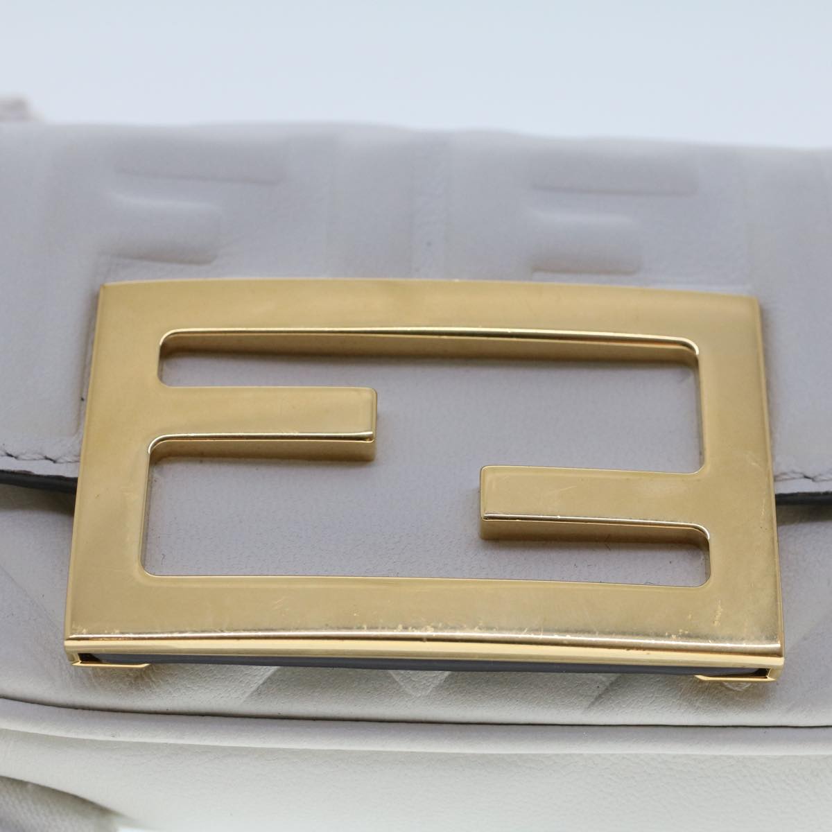 Fendi White Leather Shoulder Bag