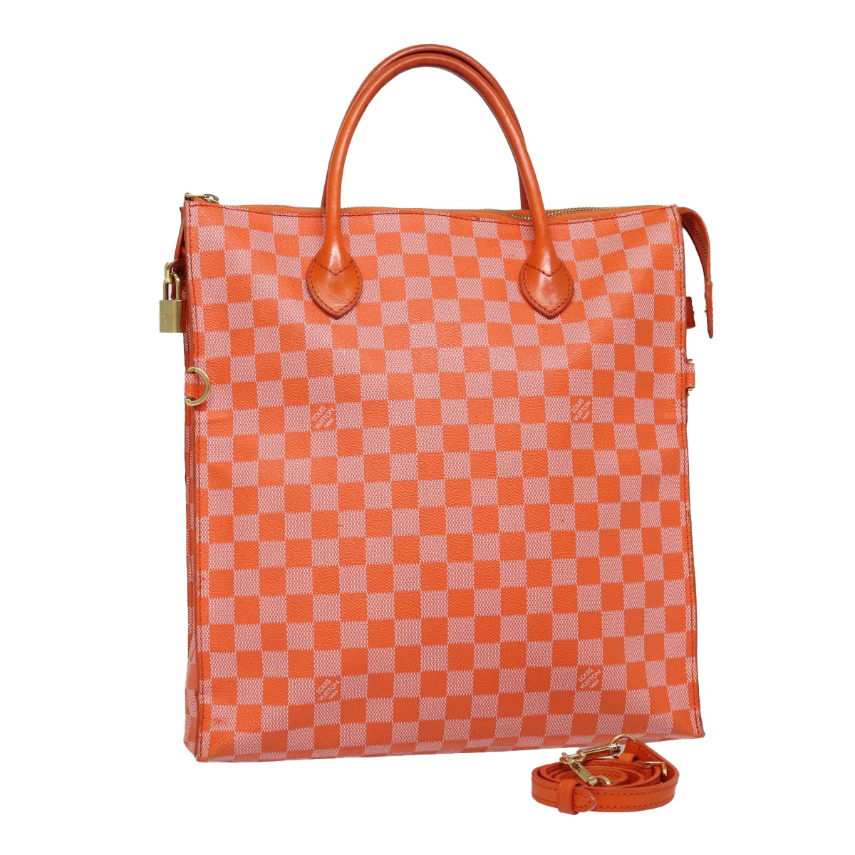 Louis Vuitton Pimont Mobile Orange Canvas Hand Bag