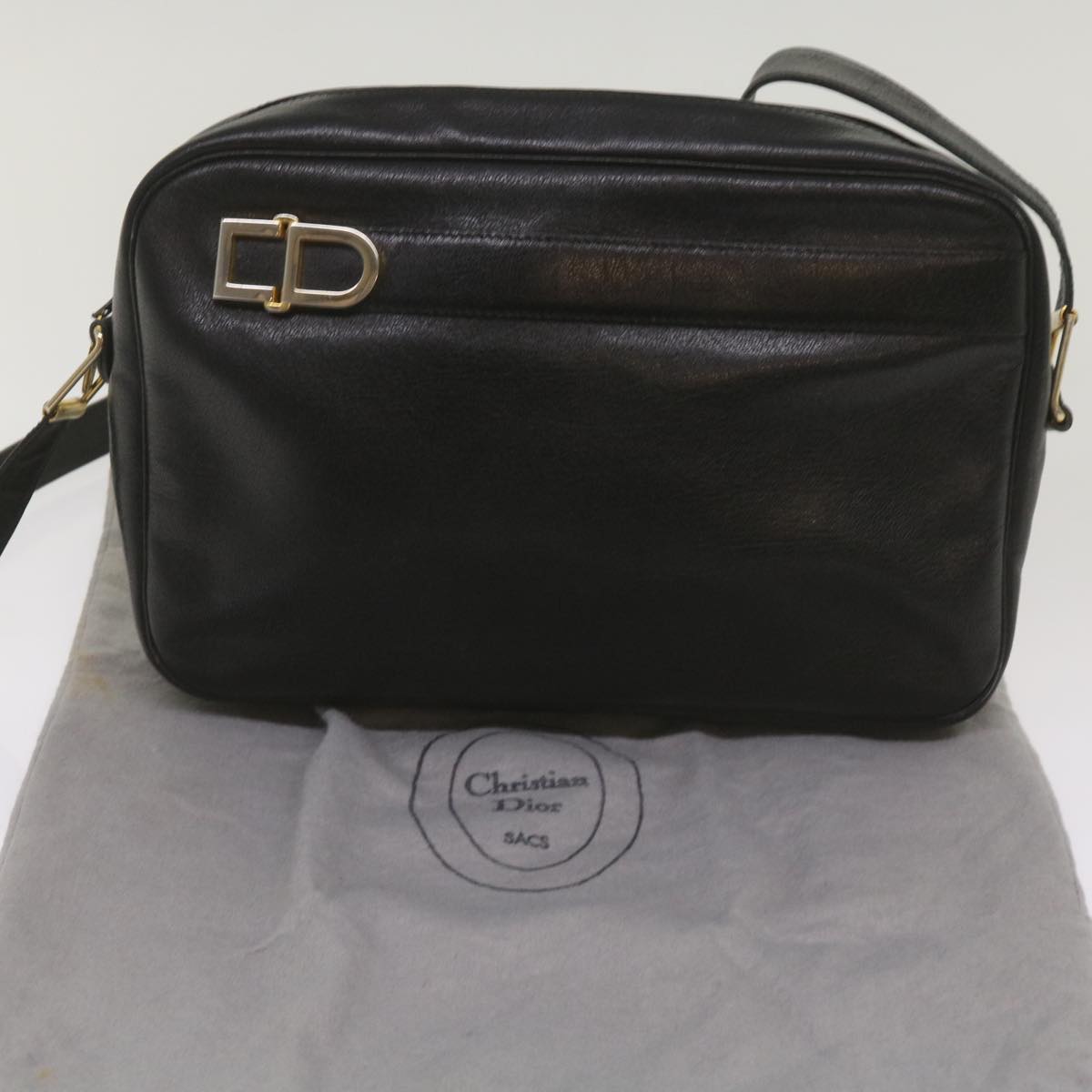 Dior Black Leather Shoulder Bag