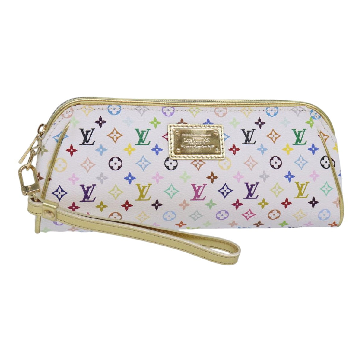 Louis Vuitton Kate Clutch White Canvas Clutch Bag