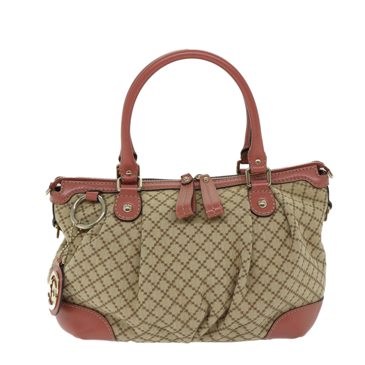 Gucci Sukey Beige Canvas Hand Bag