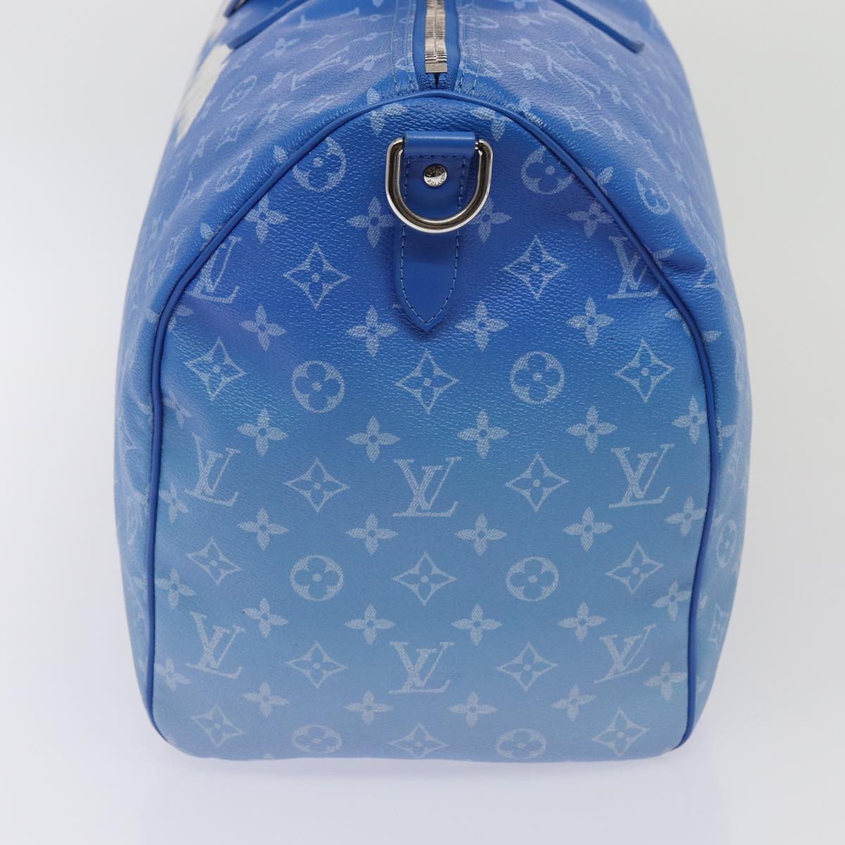 Louis Vuitton Keepall Bandouliere 50 Blue Canvas Travel Bag