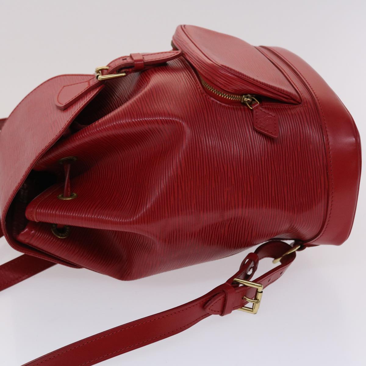 Louis Vuitton Montsouris Red Leather Backpack Bag