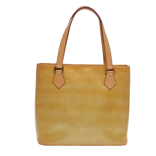 Louis Vuitton Houston Beige Patent Leather Hand Bag