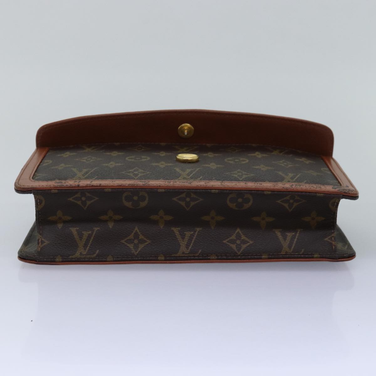 Louis Vuitton Pochette Dame Brown Canvas Clutch Bag