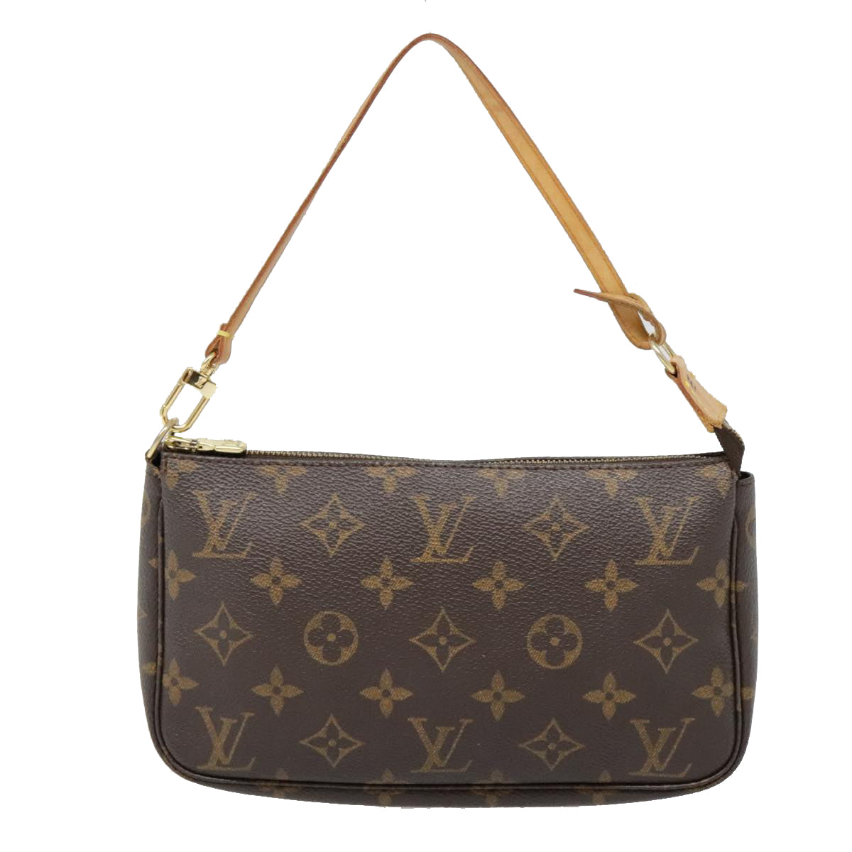 Louis Vuitton Pochette Accessoire Brown Canvas Clutch Bag