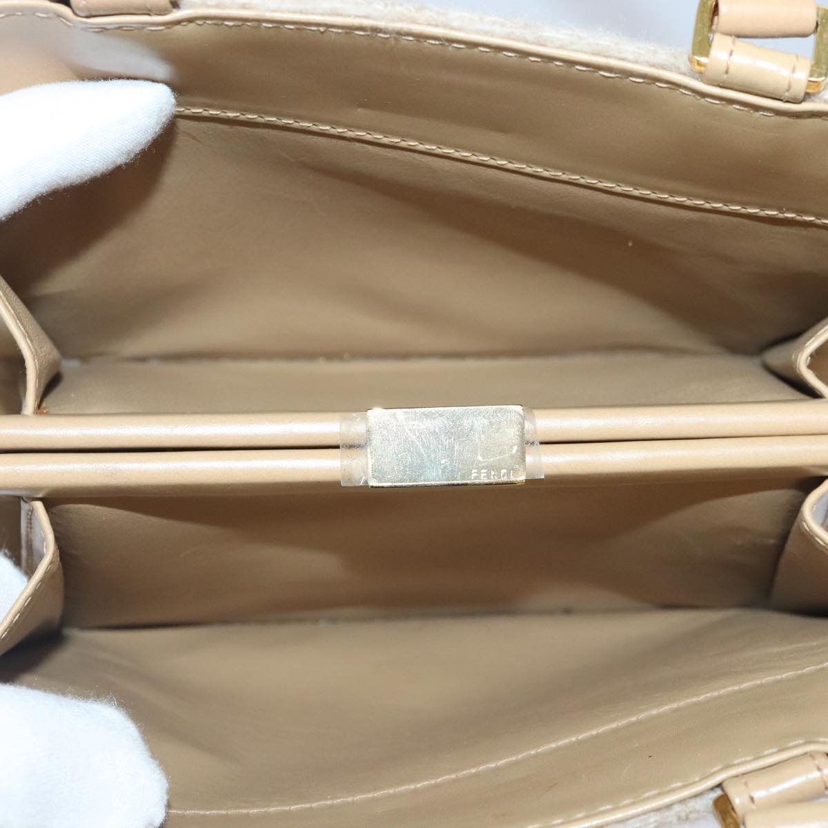 Fendi Beige Canvas Hand Bag