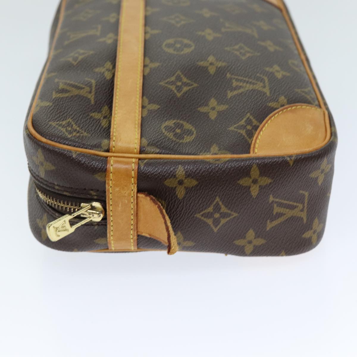 Louis Vuitton Compiegne 28 Brown Canvas Clutch Bag