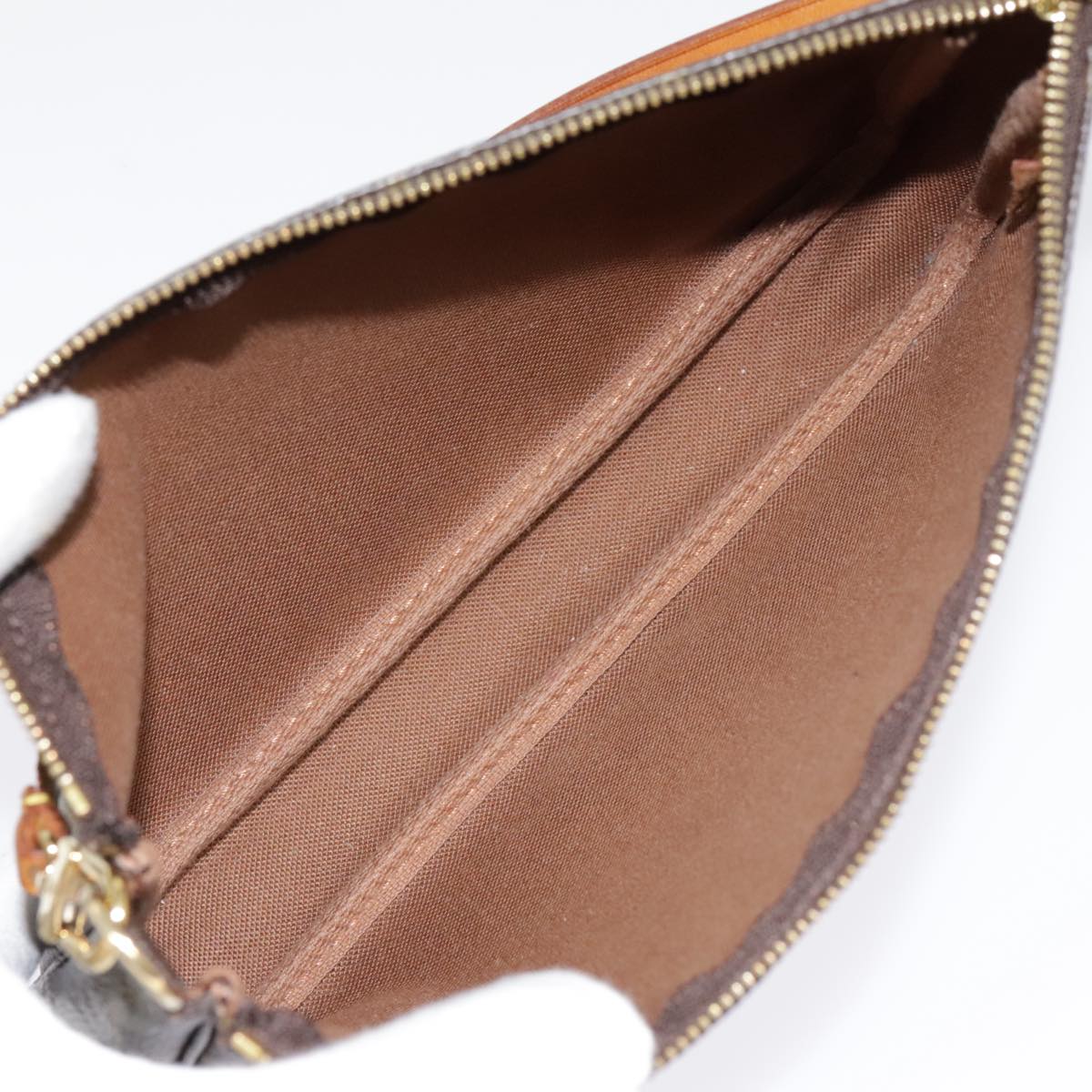 Louis Vuitton Pochette Accessoire Brown Canvas Clutch Bag