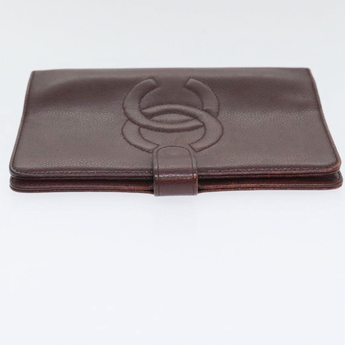 Chanel Cc Brown Leather Wallet Accessories