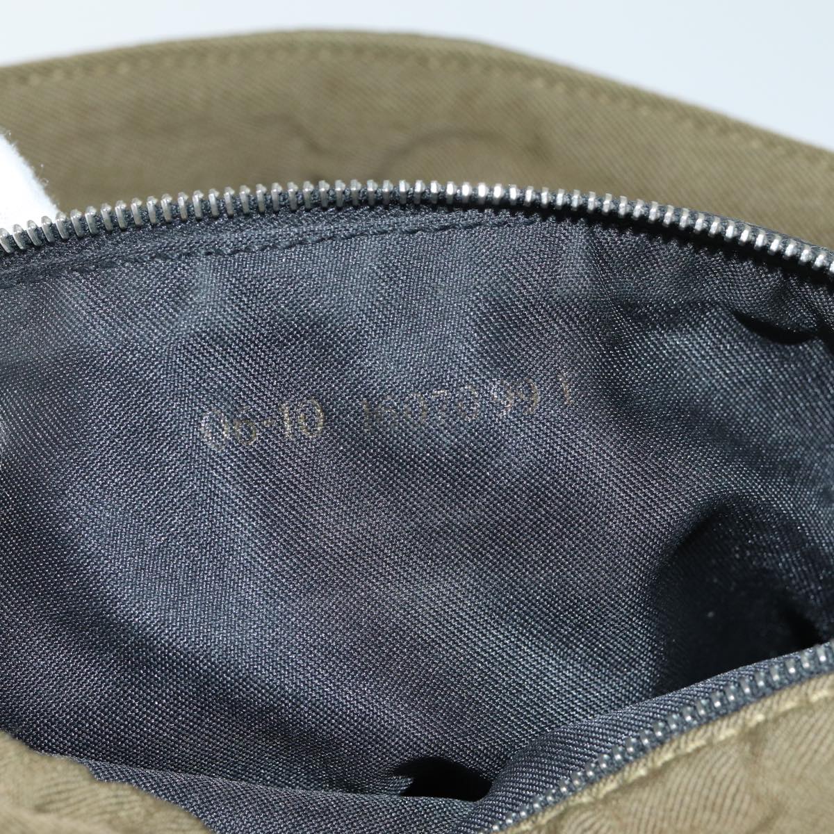 Fendi Khaki Canvas Shoulder Bag