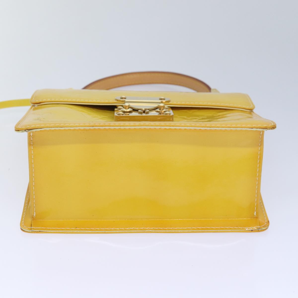 Louis Vuitton Spring Street Yellow Patent Leather Hand Bag