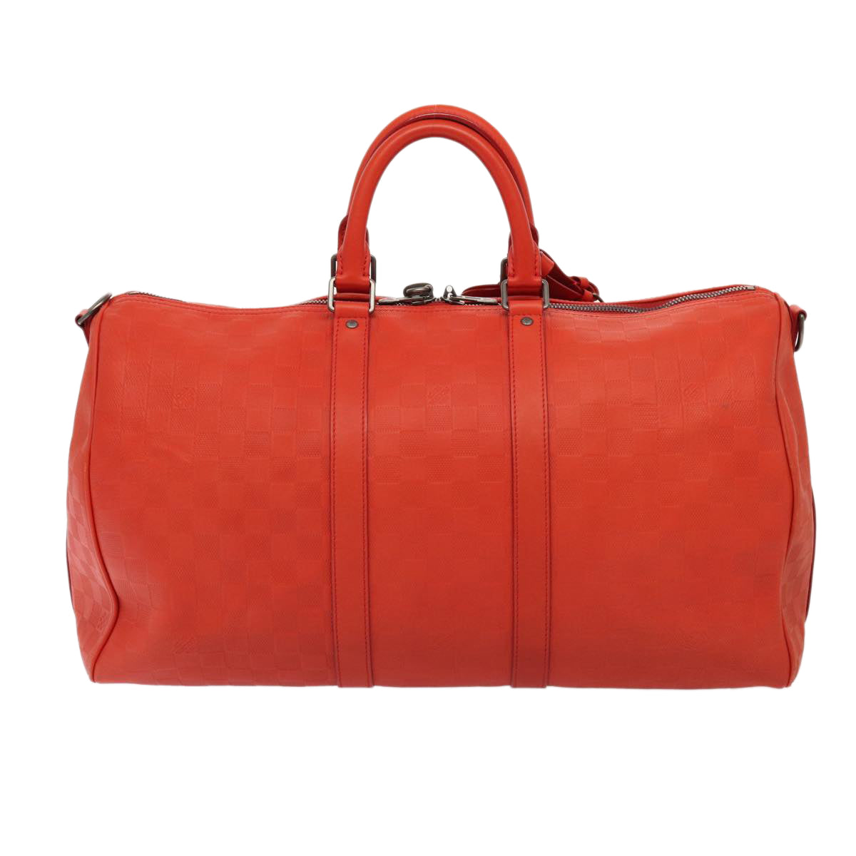 Louis Vuitton Keepall Bandouliere 45 Red Leather Travel Bag