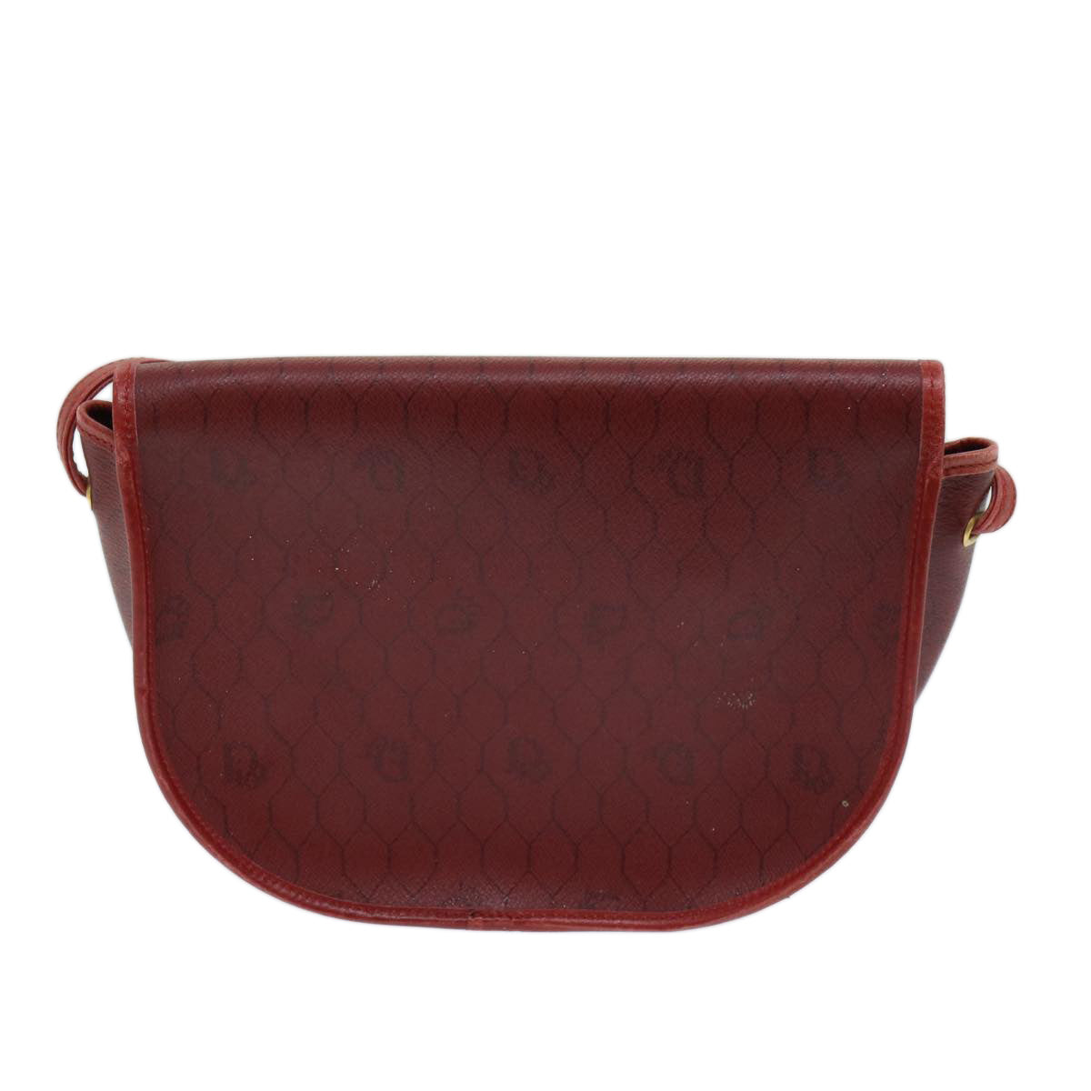 Dior Honeycomb Red Canvas Shoulder Bag