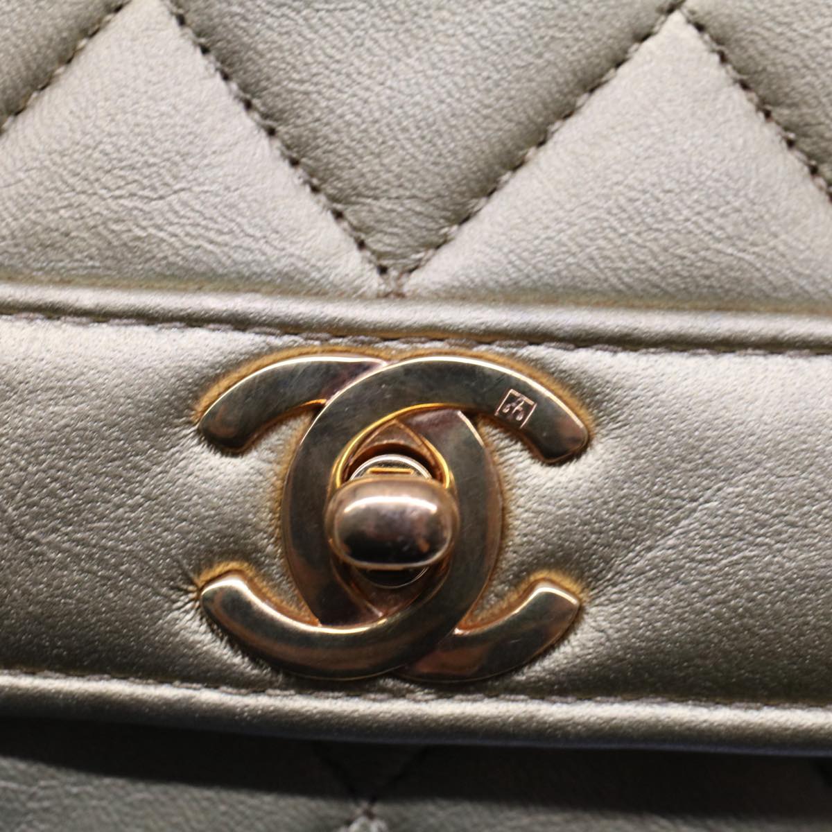 Chanel Gold Pony-style Calfskin Shoulder Bag