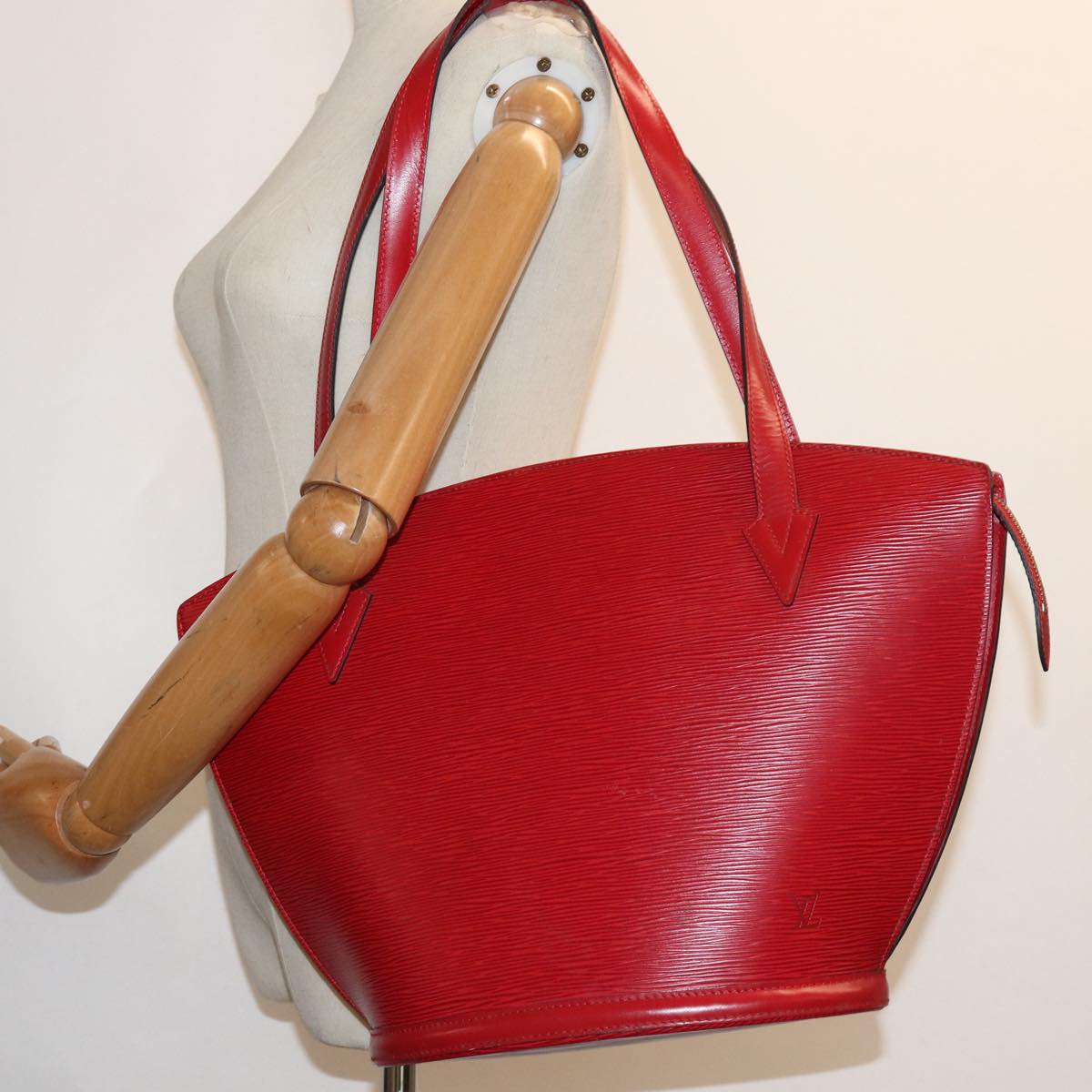 Louis Vuitton Saint Jacques Red Leather Shoulder Bag