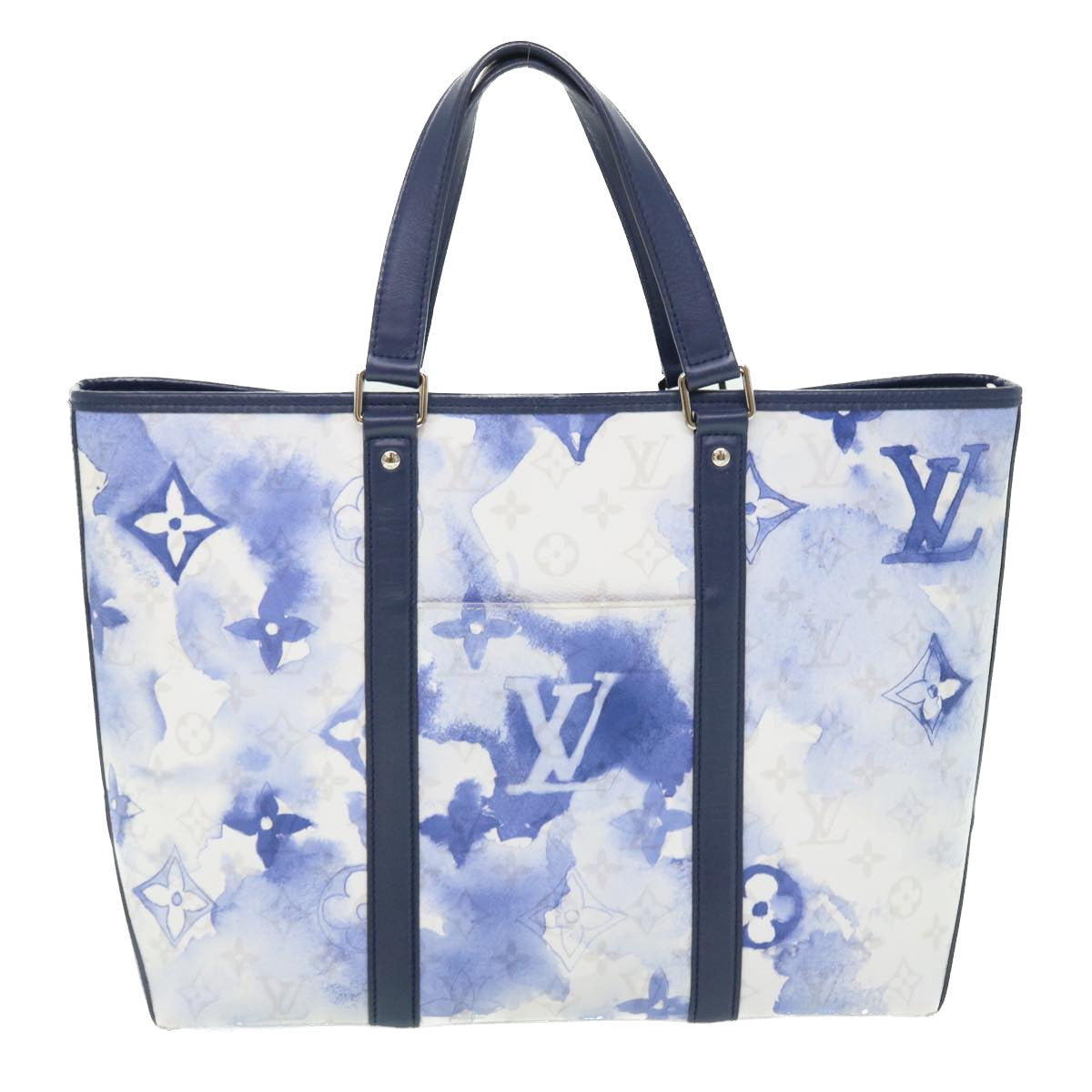 Louis Vuitton Weekend PM Blue Canvas Tote Bag