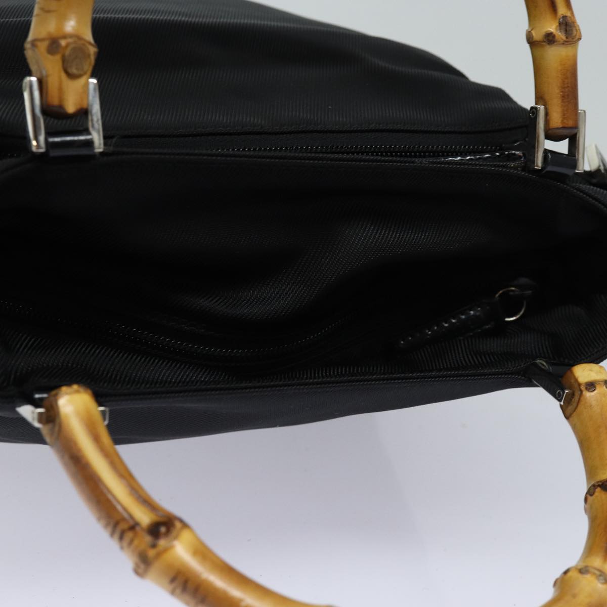 Gucci Bamboo Black Synthetic Hand Bag