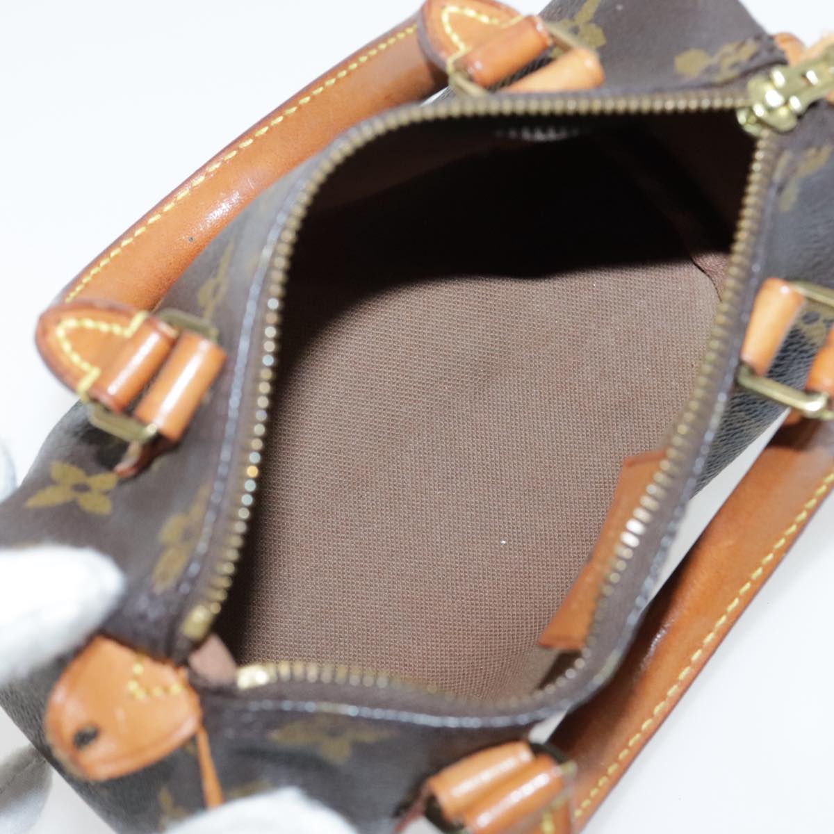 Louis Vuitton Mini speedy Brown Canvas Hand Bag