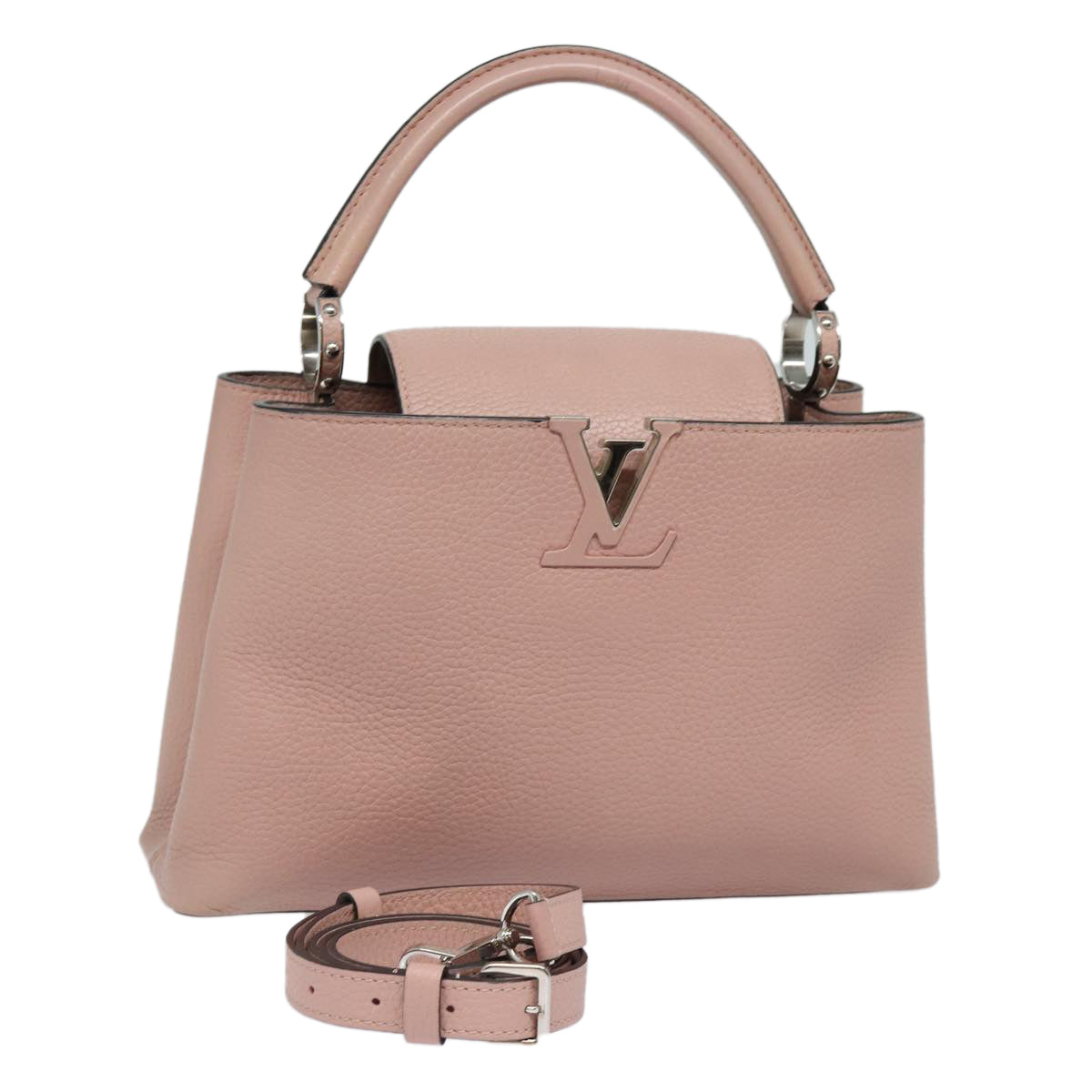 Louis Vuitton Capucines Pink Leather Hand Bag