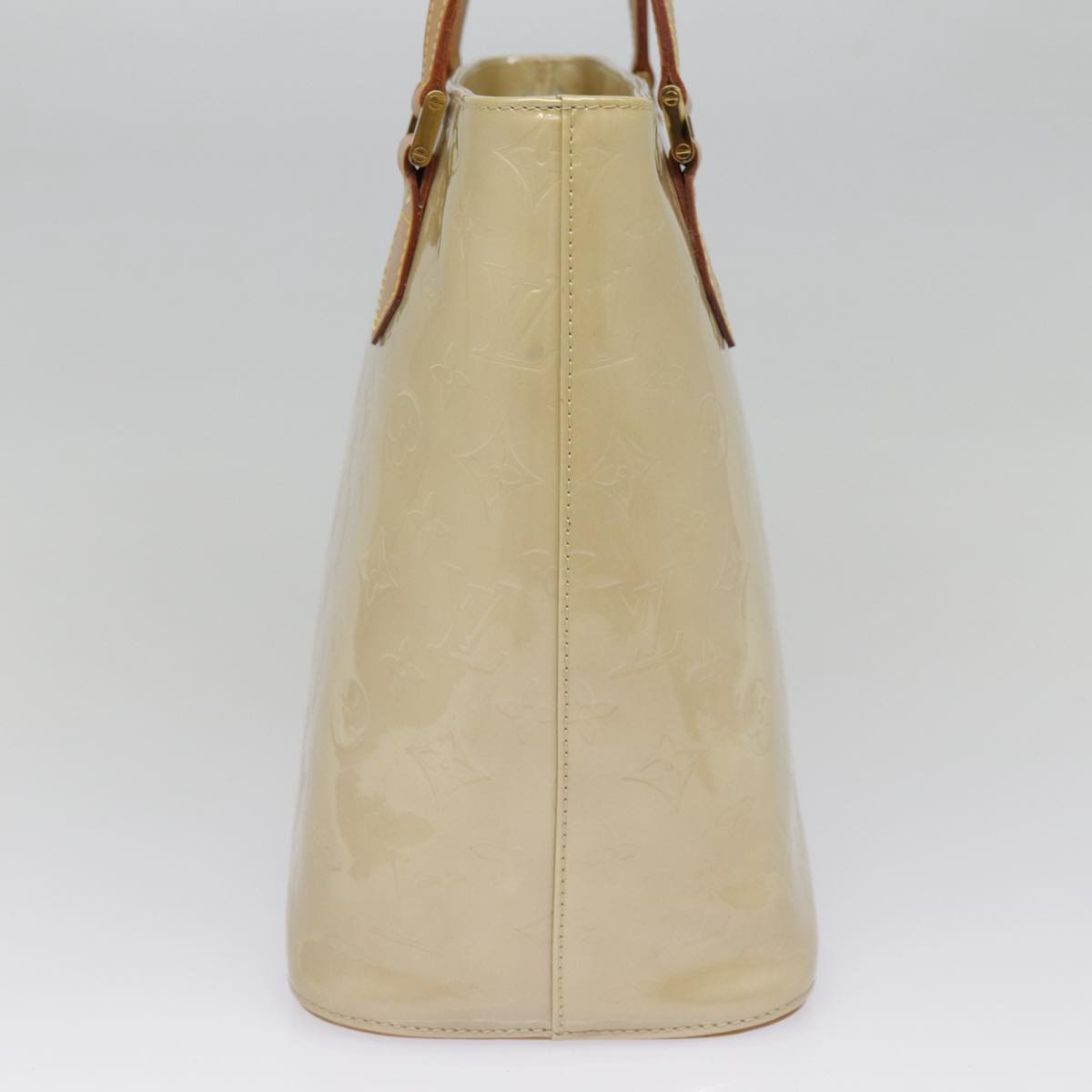 Louis Vuitton Houston Beige Patent Leather Hand Bag