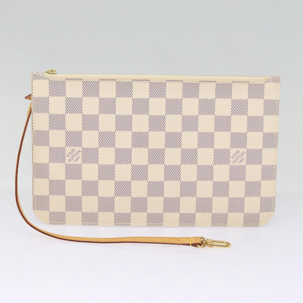 Louis Vuitton Neverfull MM White Canvas Tote Bag