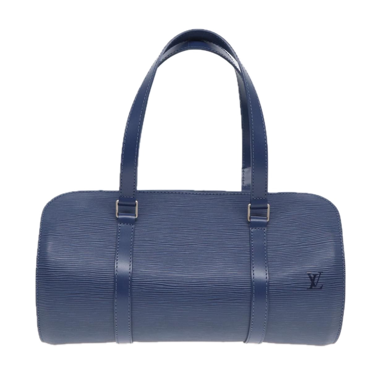 Louis Vuitton Papillon 30 Blue Leather Hand Bag