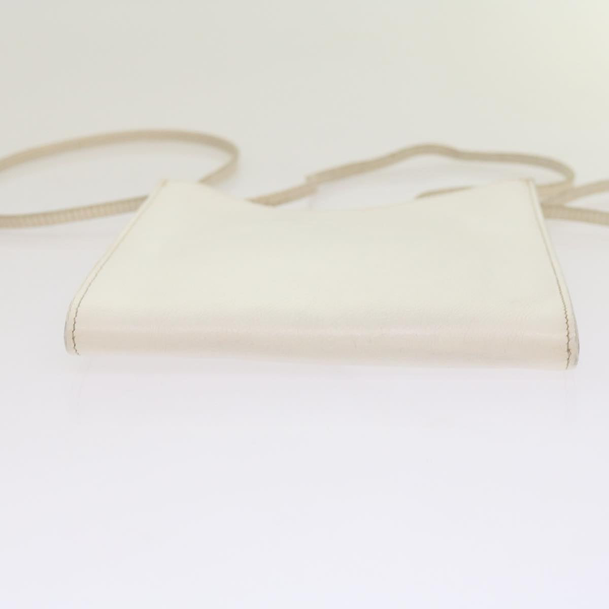 Hermès White Leather Shoulder Bag