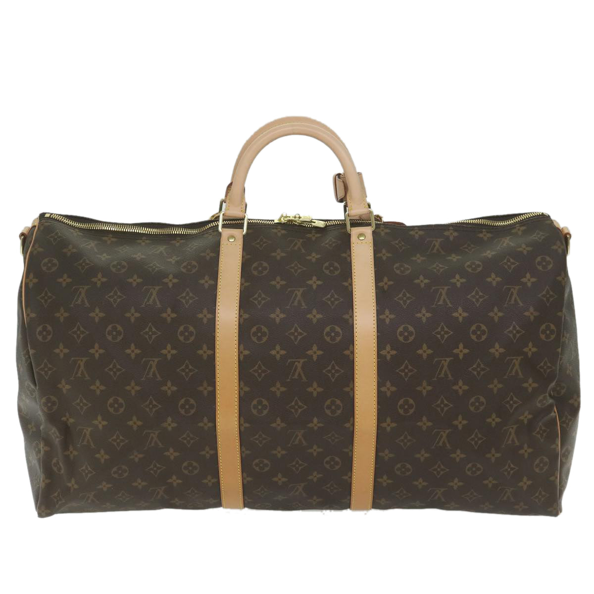 Louis Vuitton Keepall Bandoulière 60 Brown Canvas Shoulder Bag