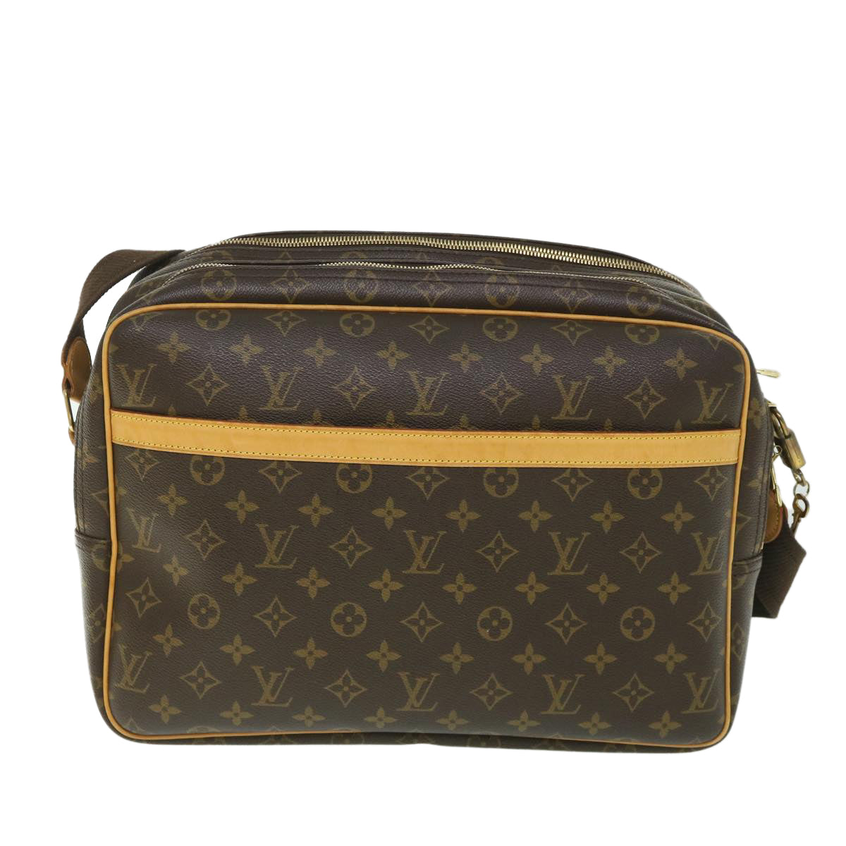 Louis Vuitton Reporter Brown Canvas Shoulder Bag