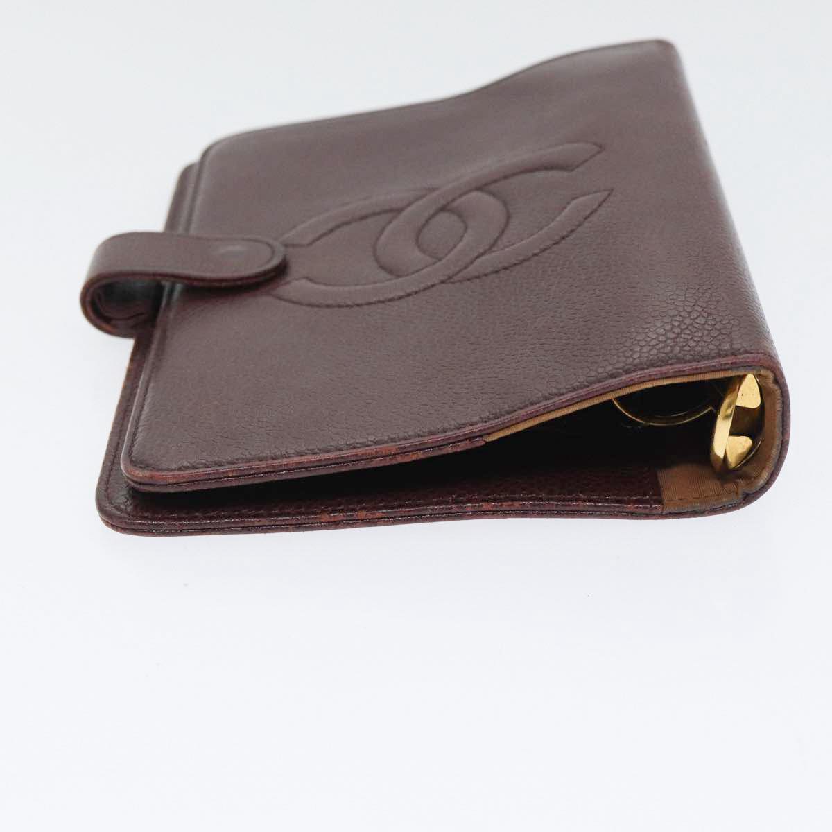 Chanel Cc Brown Leather Wallet Accessories