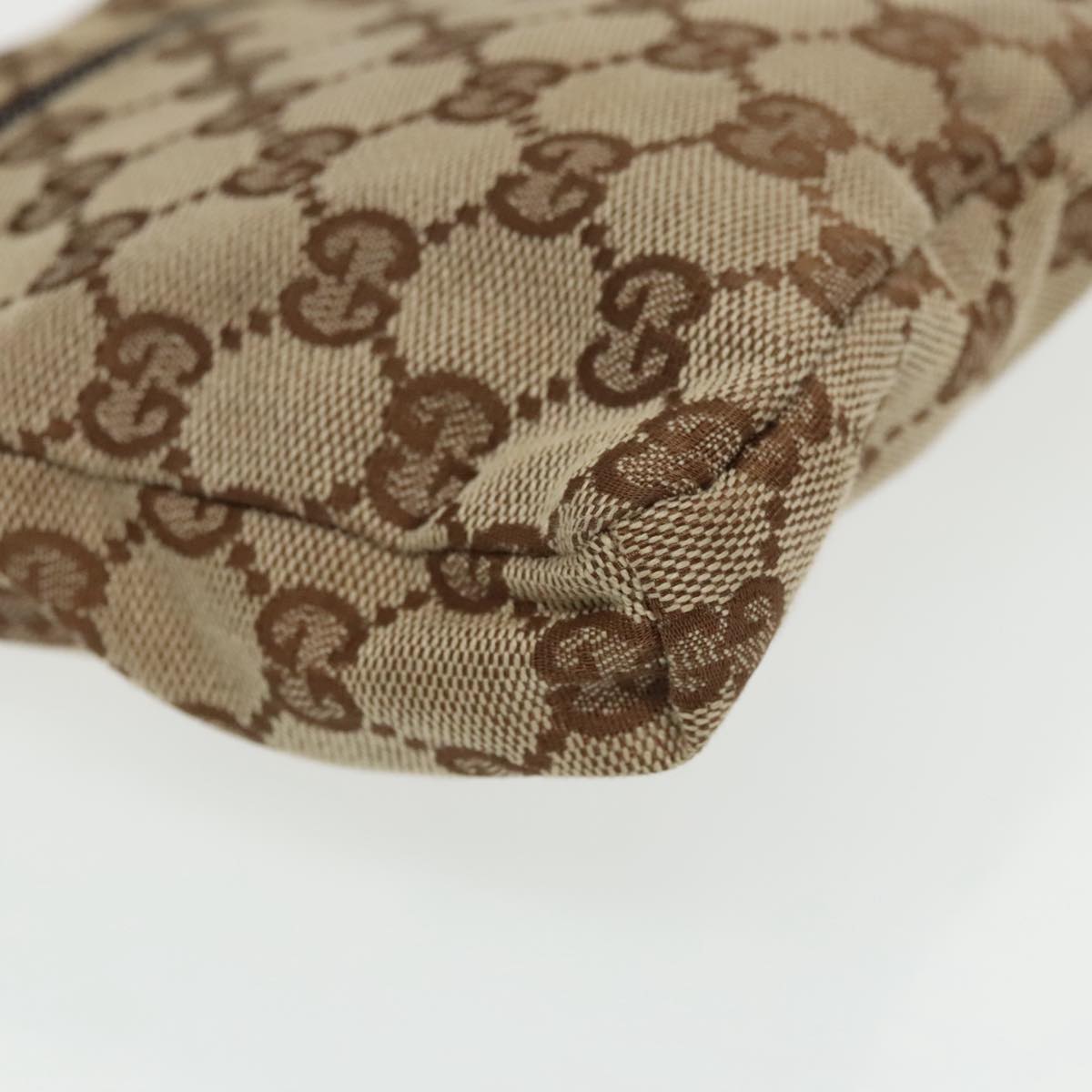 Gucci Ophidia Beige Canvas Clutch Bag