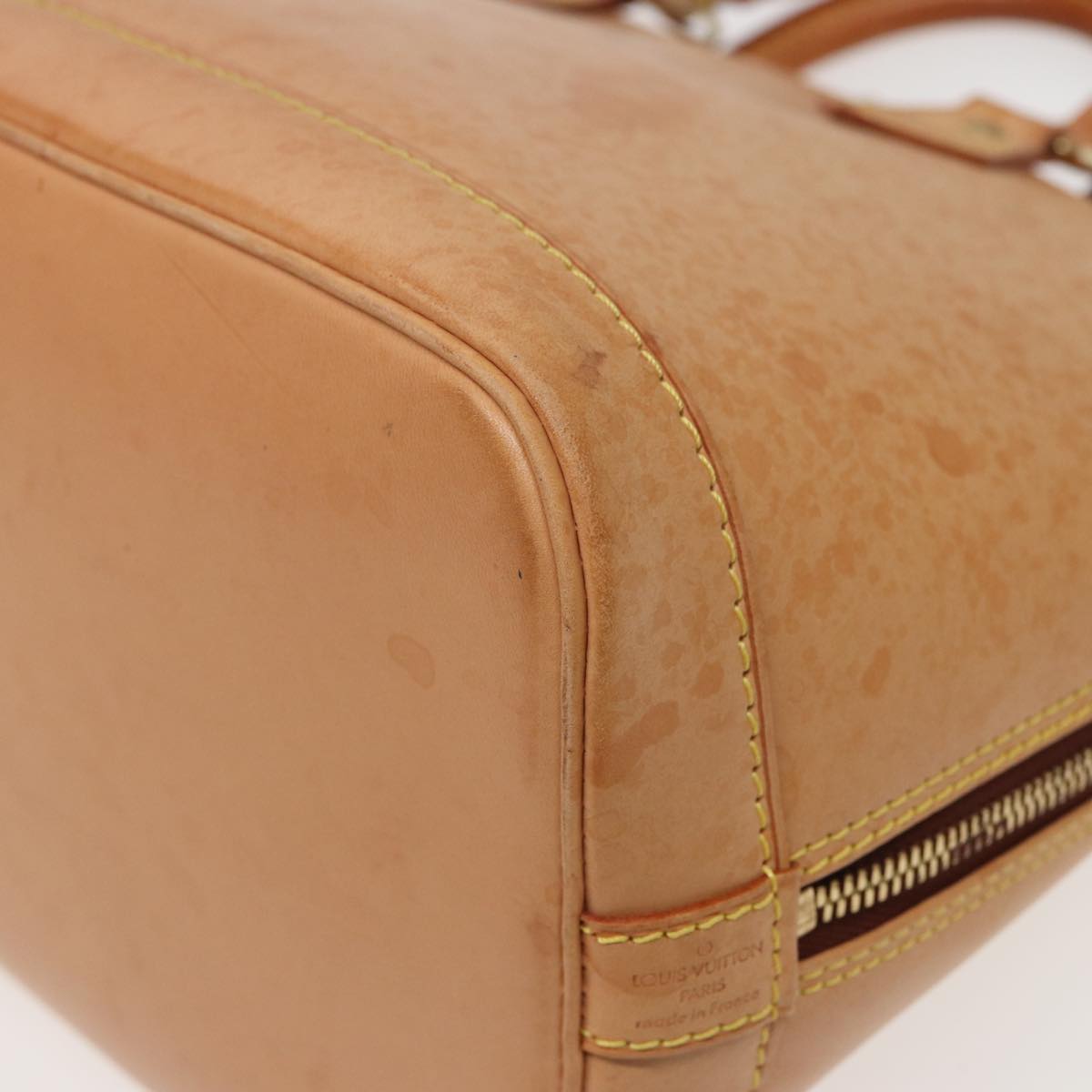 Louis Vuitton Alma Beige Leather Hand Bag