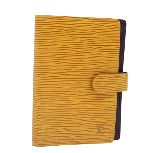 Louis Vuitton Agenda cover Yellow Leather Wallet Accessories