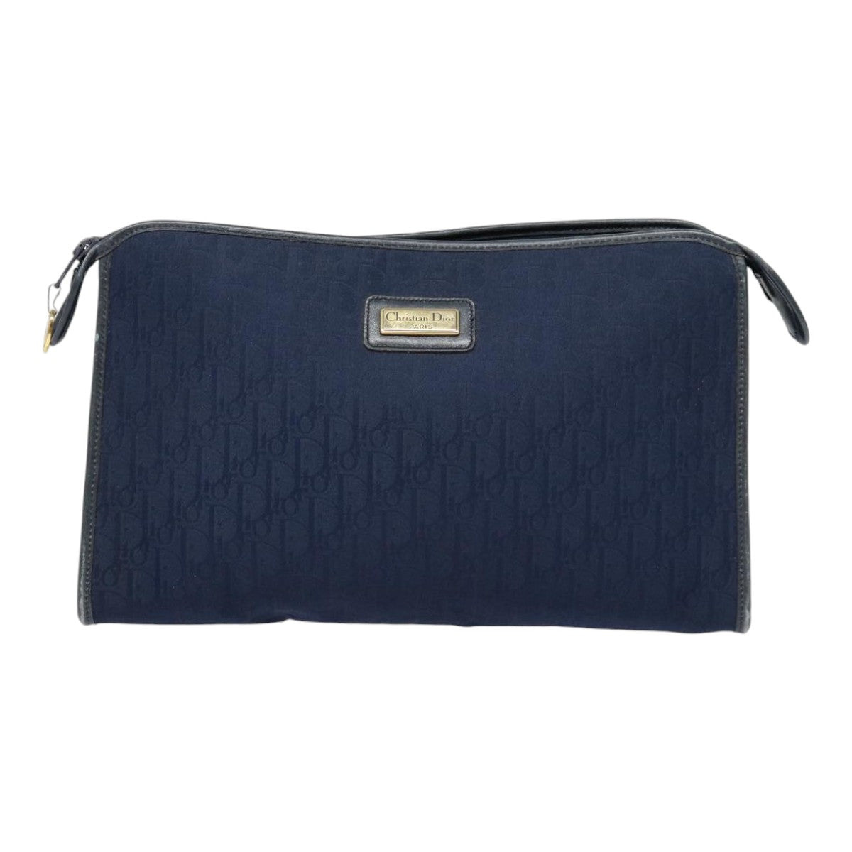 Dior Trotter Navy Canvas Clutch Bag