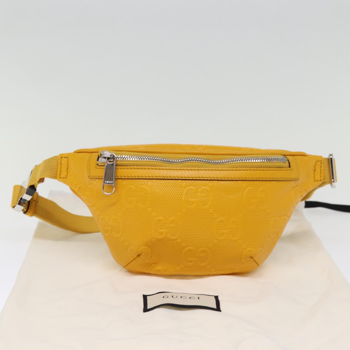 Gucci GG Jumbo Yellow Leather Shoulder Bag