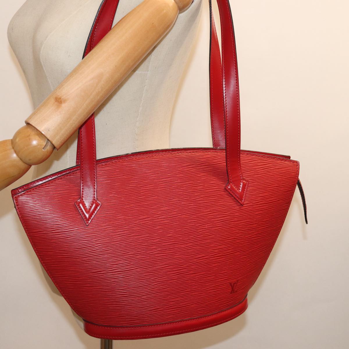 Louis Vuitton Saint Jacques Red Leather Shoulder Bag