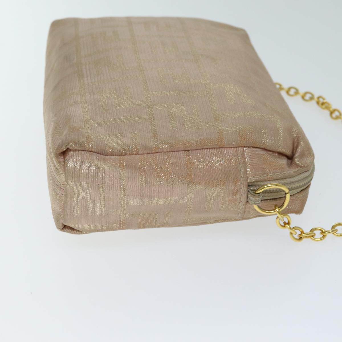 Fendi Zucca Pink Canvas Shoulder Bag