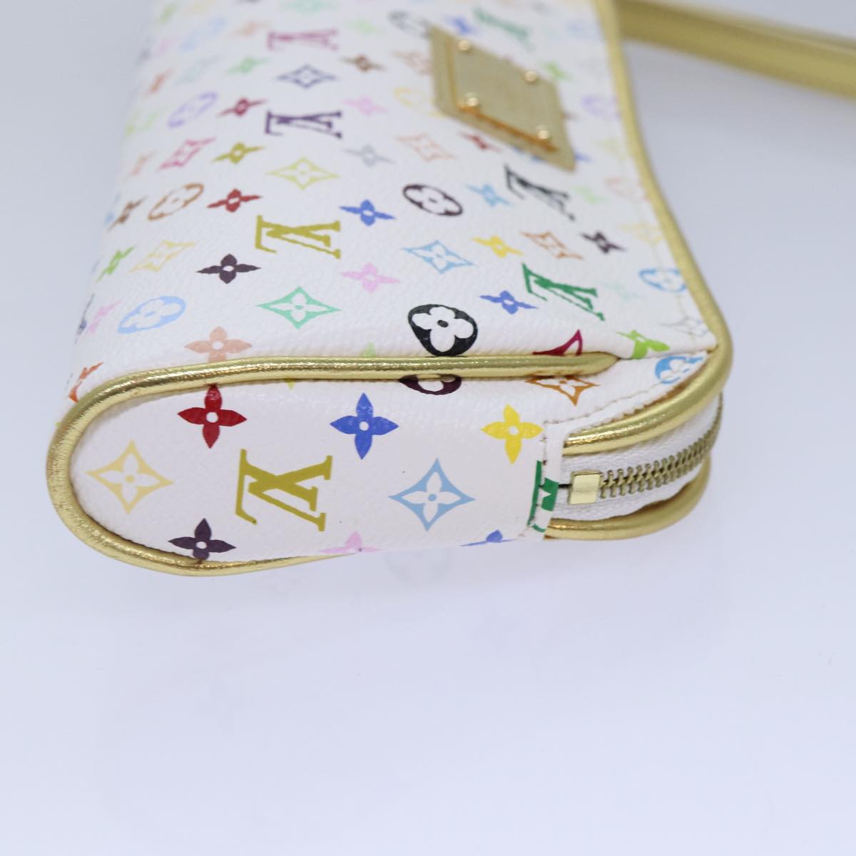 Louis Vuitton Kate Clutch White Canvas Clutch Bag