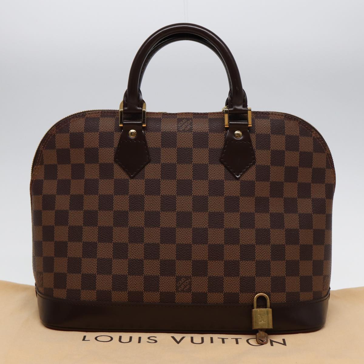 Louis Vuitton Alma Brown Canvas Hand Bag