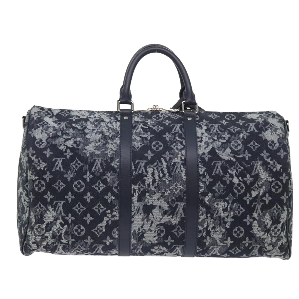 Louis Vuitton Keepall Bandouliere 50 Grey Canvas Travel Bag