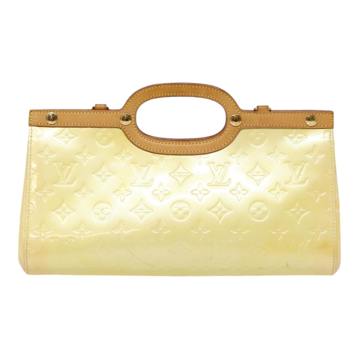 Louis Vuitton Roxbury Beige Patent Leather Hand Bag