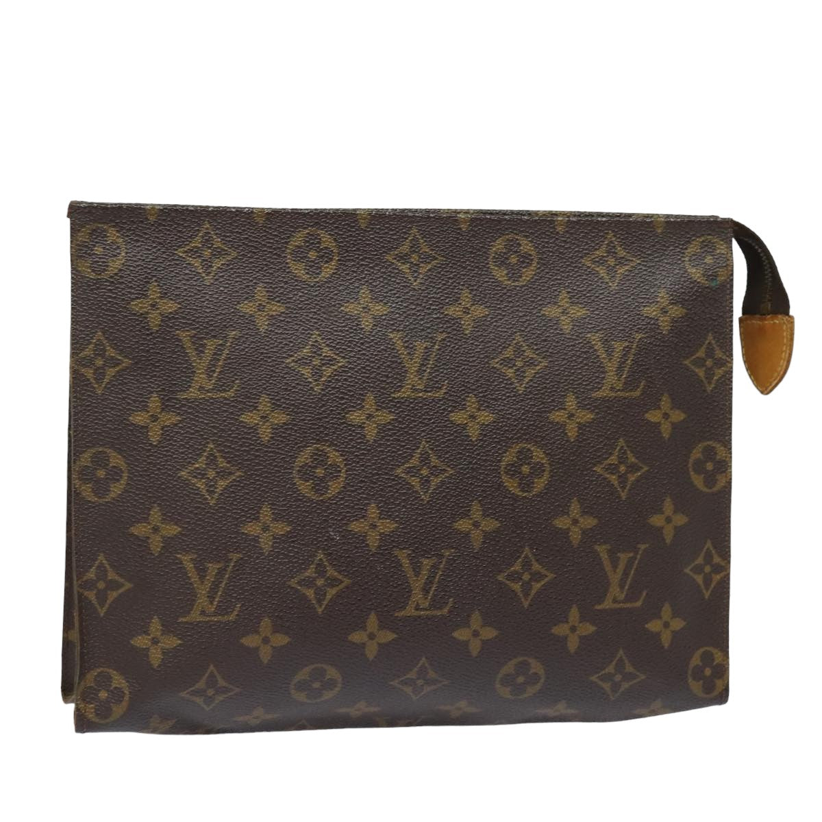 Louis Vuitton Poche Toilette Brown Canvas Clutch Bag