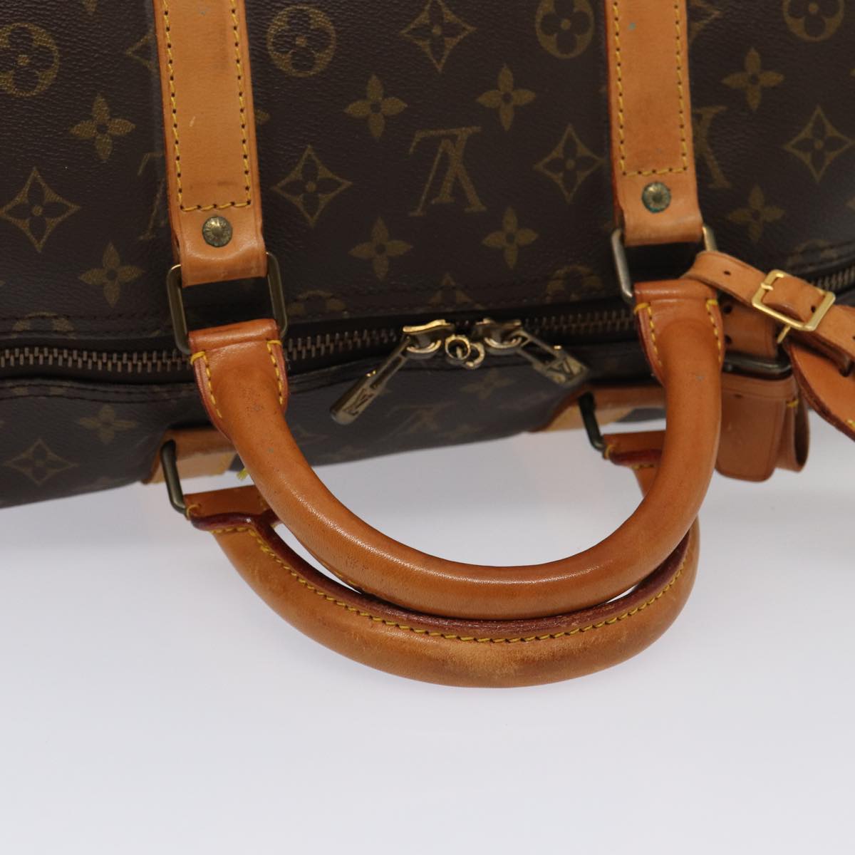 Louis Vuitton Keepall 55 Brown Canvas Travel Bag